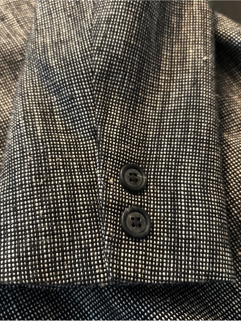 Vintage Orvis Made in USA Wool Silk Blend Blazer Jacket Size 10 Black & White - Picture 6 of 10